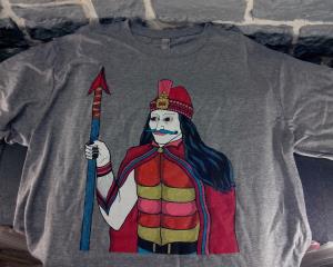 Vlad The Impaler T-Shirt On Tri-Blend Grey (01)